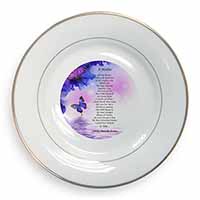 A Mother Poem Sentiment Gold Rim Plate Printed Full Colour in Gift Box