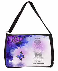 A Mother Poem Sentiment Large Black Laptop Shoulder Bag School/College