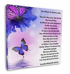 Love Poem for Someone Special Square Canvas 12"x12" Wall Art Picture Print