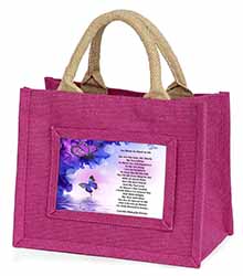 Love Poem for Someone Special Little Girls Small Pink Jute Shopping Bag