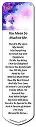 Love Poem for Someone Special Bookmark, Book mark, Printed full colour