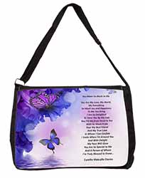 Love Poem for Someone Special Large Black Laptop Shoulder Bag School/College