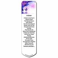 Sister Love Sentiment Poem Bookmark, Book mark, Printed full colour