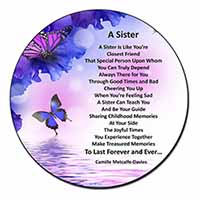 Sister Love Sentiment Poem Fridge Magnet Printed Full Colour