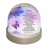 Sister Love Sentiment Poem Snow Globe Photo Waterball