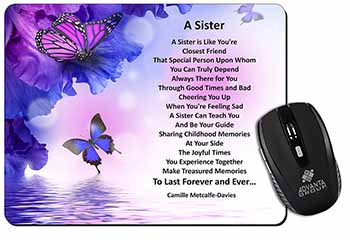 Sister Love Sentiment Poem Computer Mouse Mat