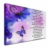 Daughter Poem Sentiment Canvas X-Large 30"x20" Wall Art Print