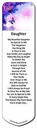 Daughter Poem Sentiment Bookmark, Book mark, Printed full colour