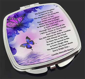 Daughter Poem Sentiment Make-Up Compact Mirror