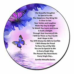 Daughter Poem Sentiment Fridge Magnet Printed Full Colour