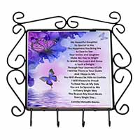 Daughter Poem Sentiment Wrought Iron Key Holder Hooks