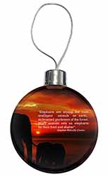 Elephants & Earth Quote Christmas Bauble