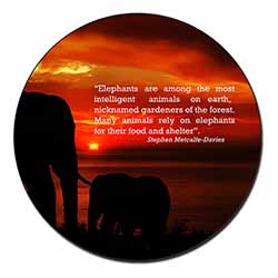 Elephants & Earth Quote Fridge Magnet Printed Full Colour