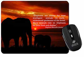 Elephants & Earth Quote Computer Mouse Mat