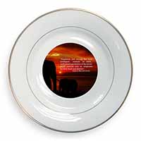 Elephants & Earth Quote Gold Rim Plate Printed Full Colour in Gift Box