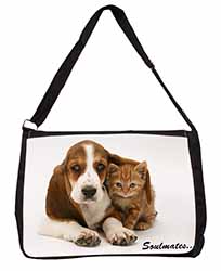 Basset Hound and Kitten 