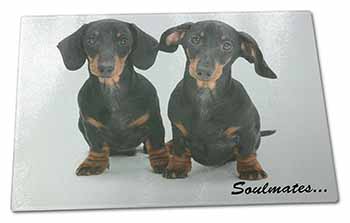 Large Glass Cutting Chopping Board Dachshund Dogs 