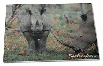 Large Glass Cutting Chopping Board Rhino