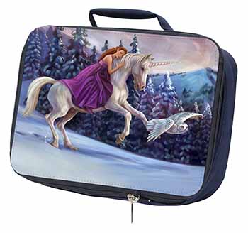 Unicorn, Owl & Fairy Navy Insulated School Lunch Box/Picnic Bag