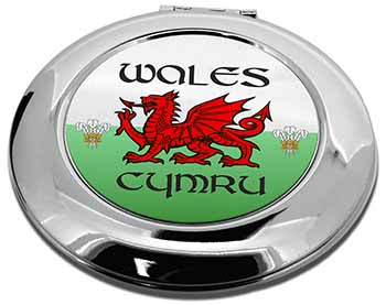 Wales Cymru Welsh Gift Make-Up Round Compact Mirror