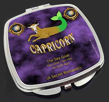 Capricorn Star Sign Birthday Gift Make-Up Compact Mirror