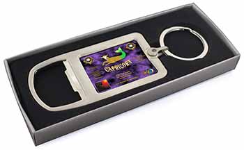 Capricorn Star Sign Birthday Gift Chrome Metal Bottle Opener Keyring in Box