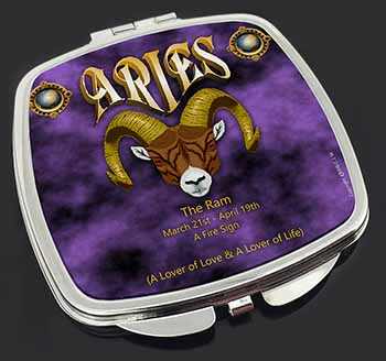 Aries Astrology Star Sign Birthday Gift Make-Up Compact Mirror