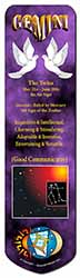 Gemini Star Sign Birthday Gift Bookmark, Book mark, Printed full colour