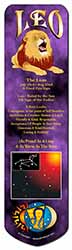 Leo Astrology Star Sign Birthday Gift Bookmark, Book mark, Printed full colour