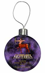 Sagittarius Star Sign of the Zodiac Christmas Bauble