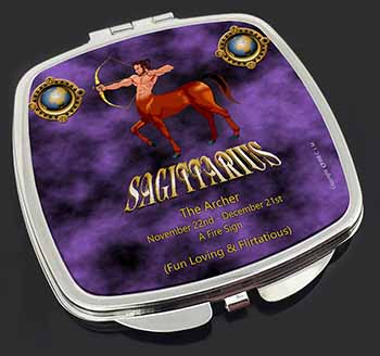 Sagittarius Star Sign of the Zodiac Make-Up Compact Mirror