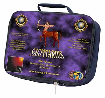 Sagittarius Star Sign of the Zodiac Navy Insulated School Lunch Box/Picnic Bag