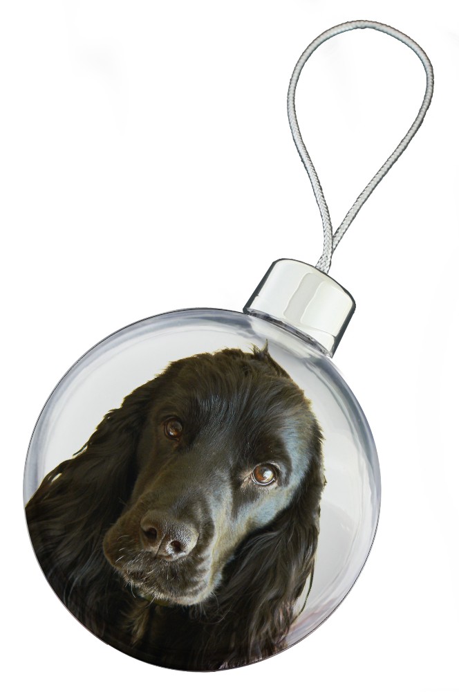 Black Cocker Spaniel Dog Christmas Tree Bauble Decoration, Animal Breed ...